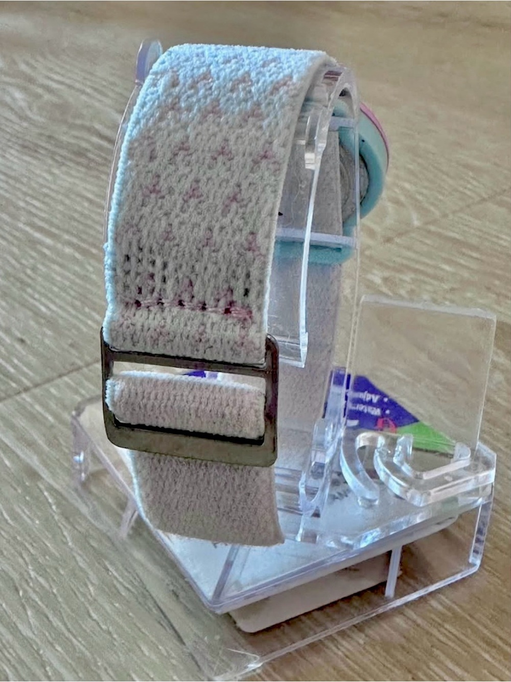 Timex White Fabric Kids Watch Strap with Pink Accents